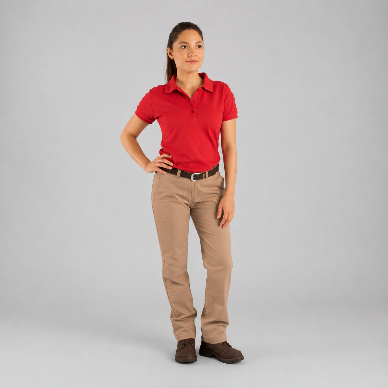 Conjunto operativo con playera tipo polo y pantalón Dockers
